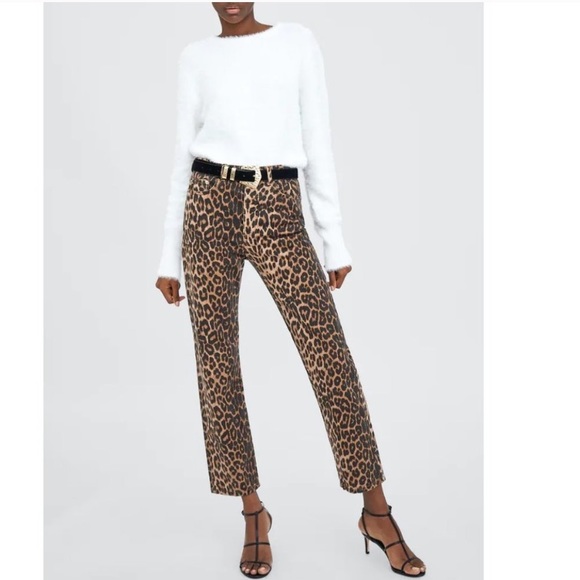 NWT Zara Cheetah Jeans - Picture 4 of 12